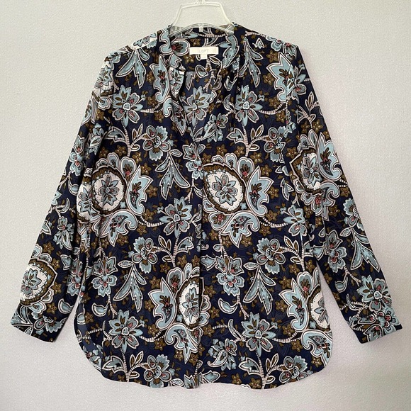 Loft Floral Sheer‎ Tunic Top - Picture 1 of 12